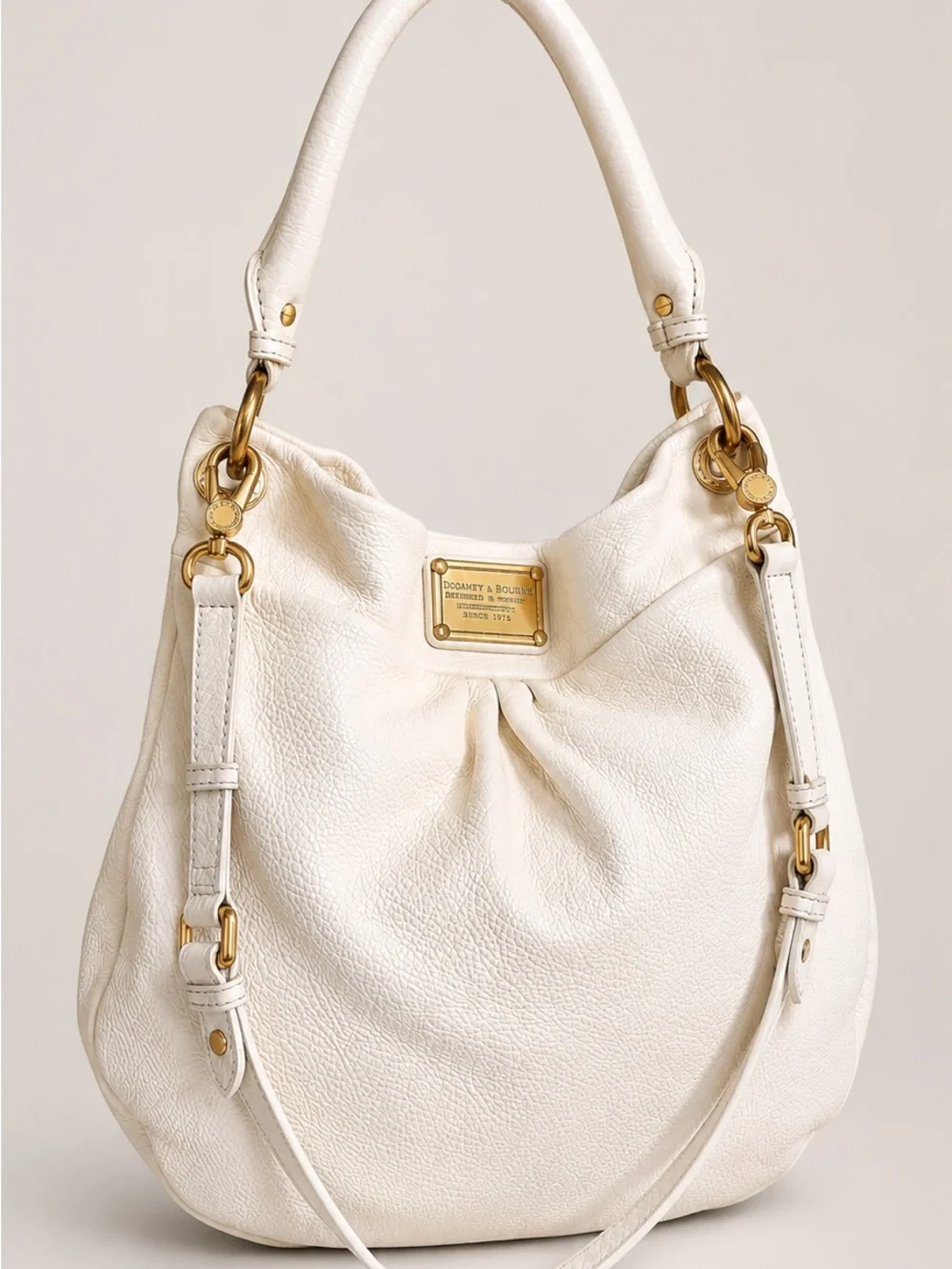 Marc by Marc Jacobs Standard Supply Workwear Hobo White Pebbled Leather Bag